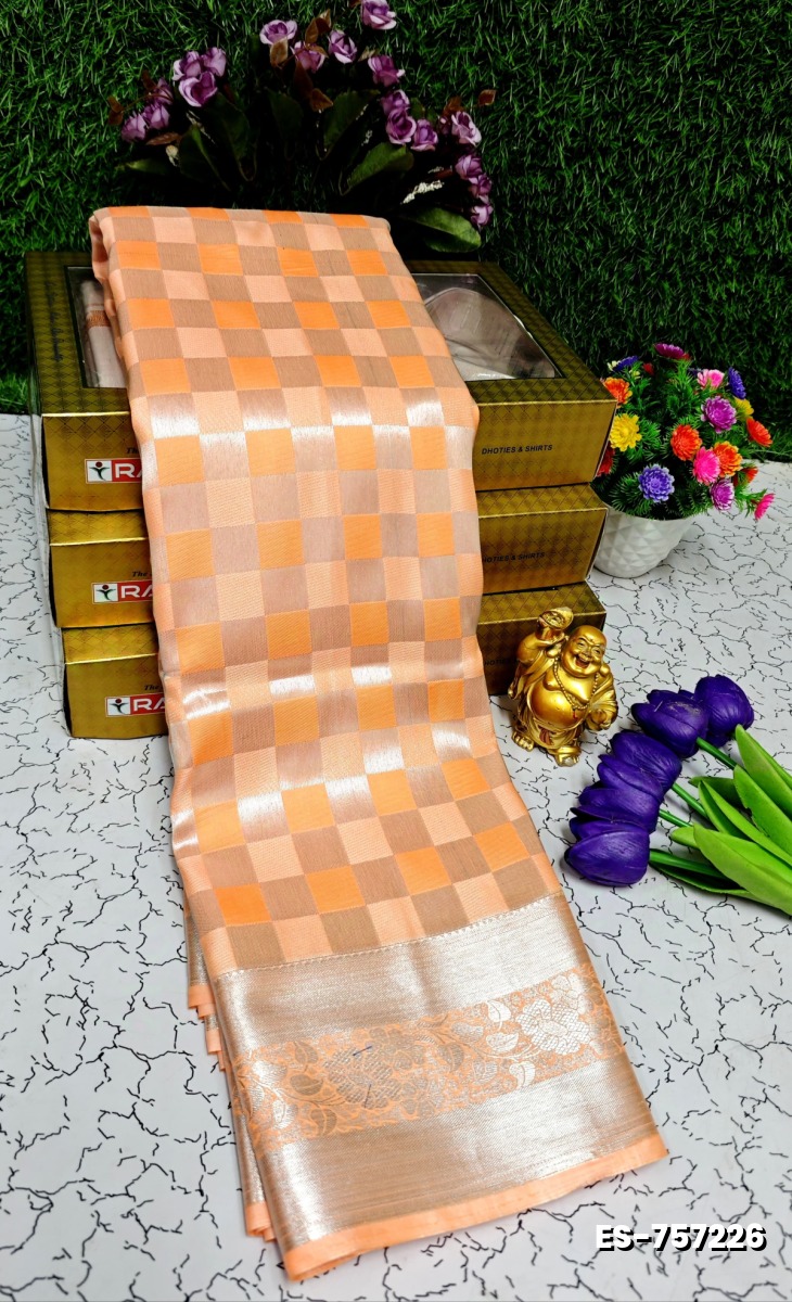 ELITE BRIDAL PICK &PICK SILK SAREES AND WEDDING ART SILK SAREES - ORANGE N (7)