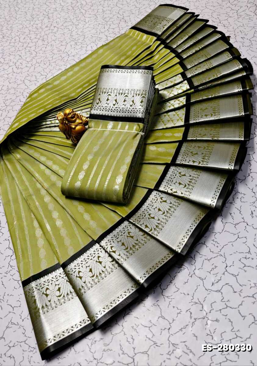 ELITE BRIDAL PICK &PICK SILK SAREES AND WEDDING ART SILK SAREES - PESTA GREEN (4)