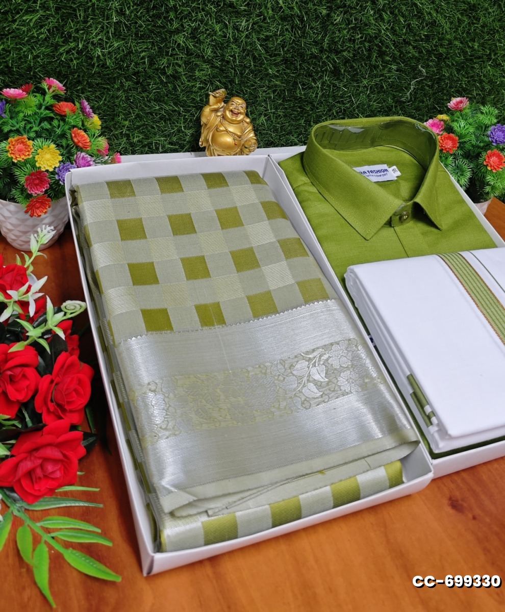 COUPLE COMBO MATCHING AND MATCHING TRADITIONAL SET MATCHING COMBO FOR FESTIVAL SEASONS - PESTA GREEN