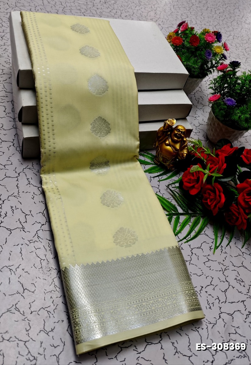 BRIDAL SILK GOLD SILVAR AND COPPER ZARI WEAVE AND WEDDING ART SILK SAREES - BEIGE COLOUR (1)