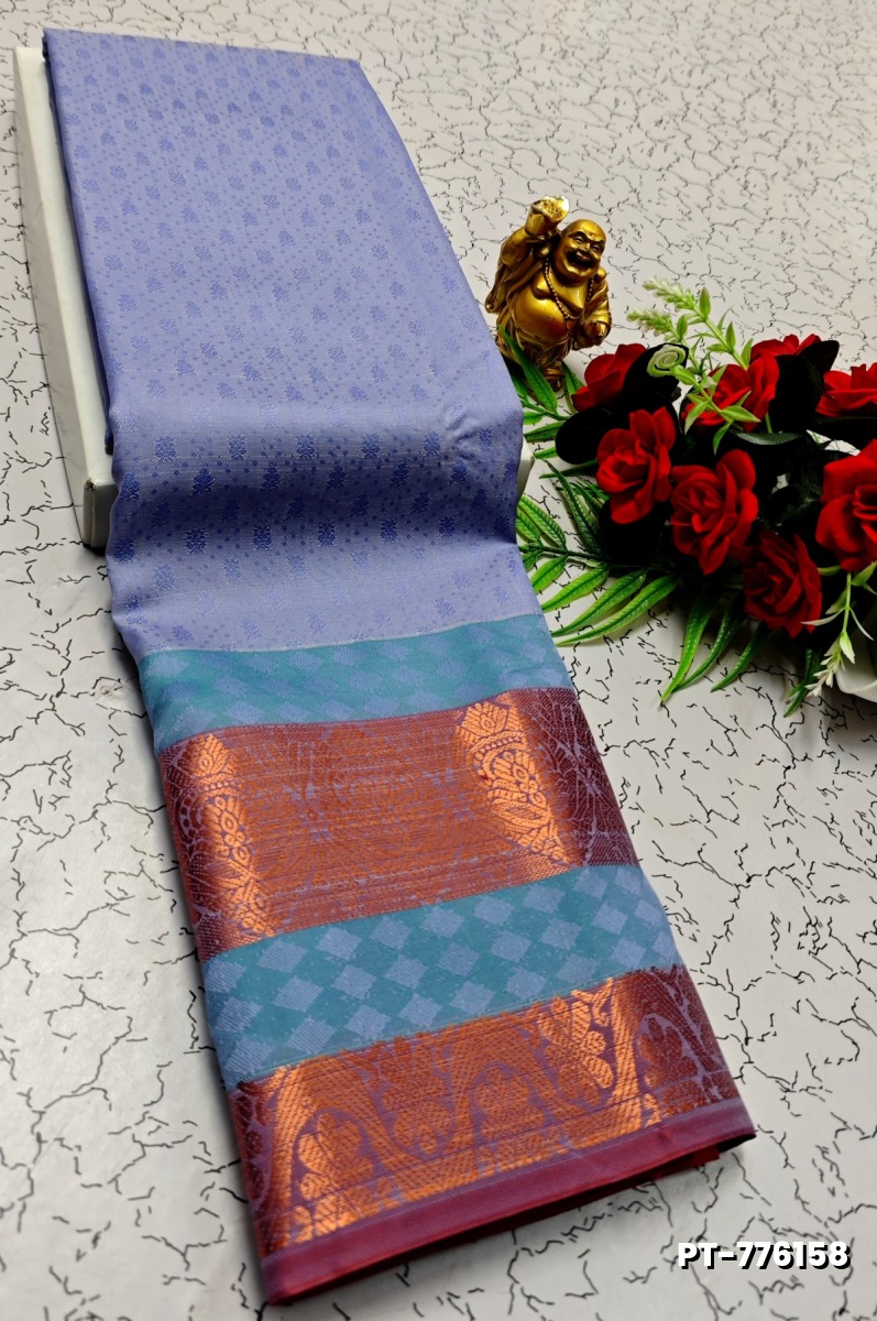 SOFT SILK FANCY BEST QUALITY POONTAMIL SOFT SILK SAREES - PURPLE