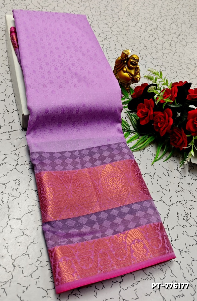 SOFT SILK FANCY BEST QUALITY POONTAMIL SOFT SILK SAREES - MAUVE COLOUR