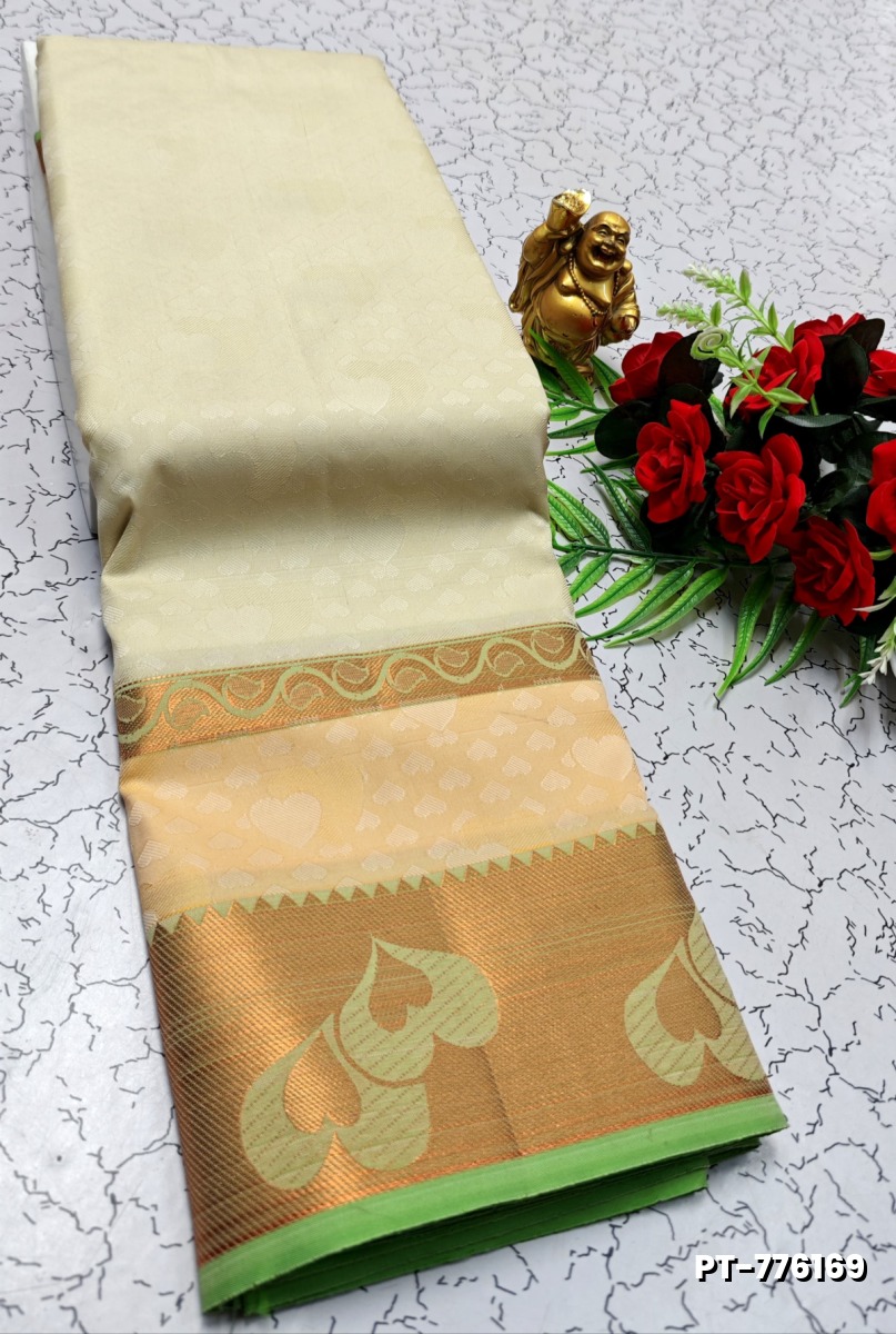SOFT SILK FANCY BEST QUALITY POONTAMIL SOFT SILK SAREES - BEIGE COLOUR
